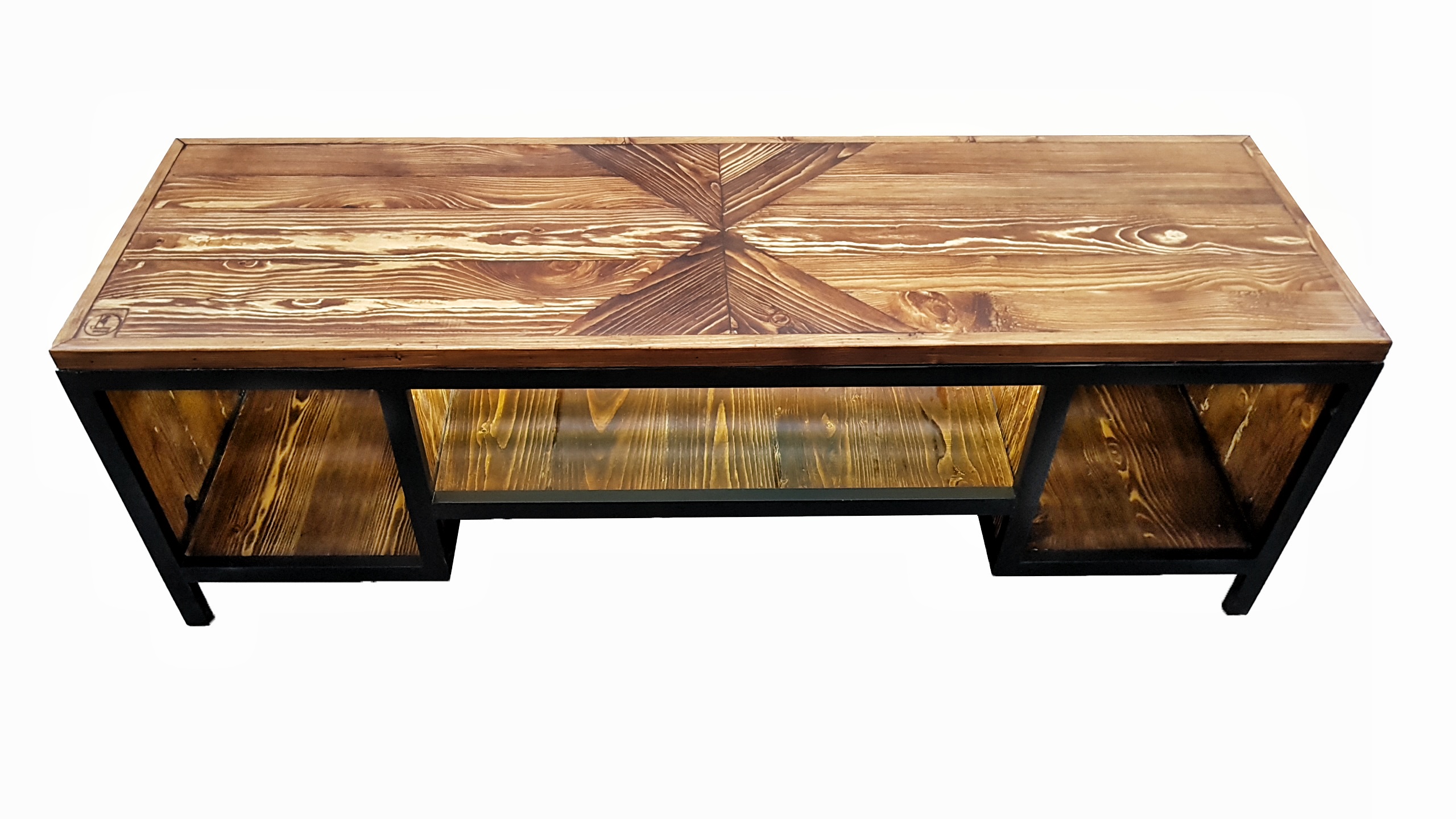 Production of various types of wood and epoxy resin combination TV tables